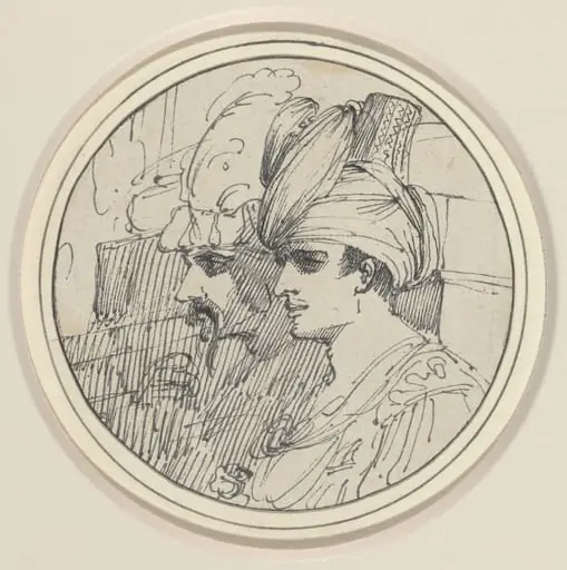 Two Oriental Heads, by John Hamilton Mortimer
