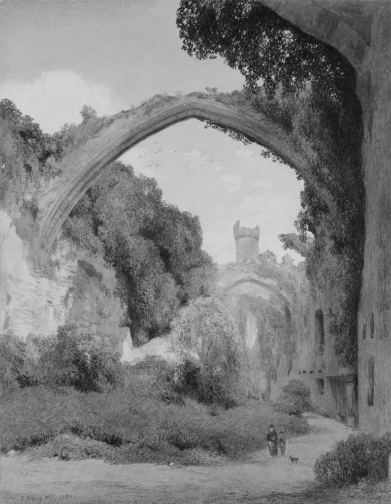 View of a Ruined English Abbey, by John Henry Hill