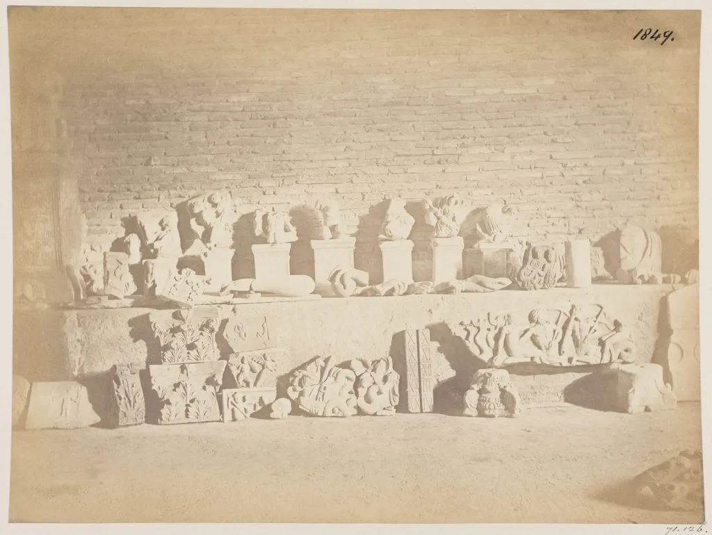 Ostia - Antique Fragments in the Museum, by John Henry Parker, photographic, 1867