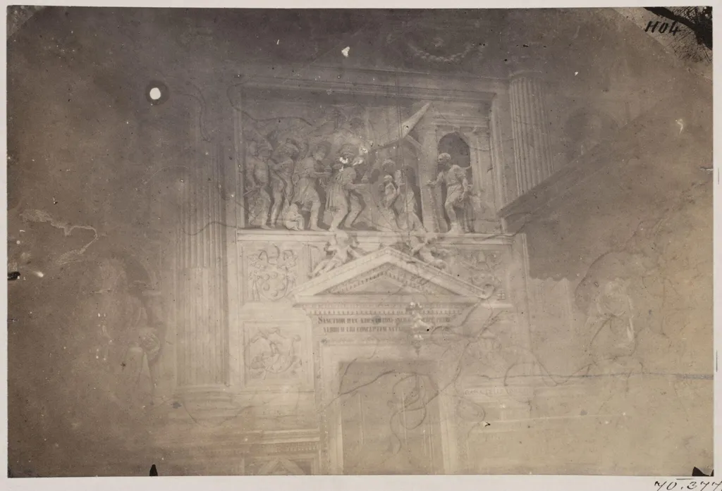 Out of Rome - House of the Blessed Virgin at Loreto. Sculpture of the Presentation in the Temple, A.D. 1520, by John Henry Parker, photographic, 1867