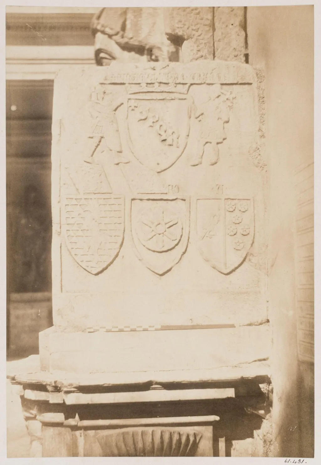 Sculpture - Arms of the Roman Senate from the Tomb of Agrippina, now in the Palazzo de' Conservatori on the Capitol, by John Henry Parker, photographic, 1866