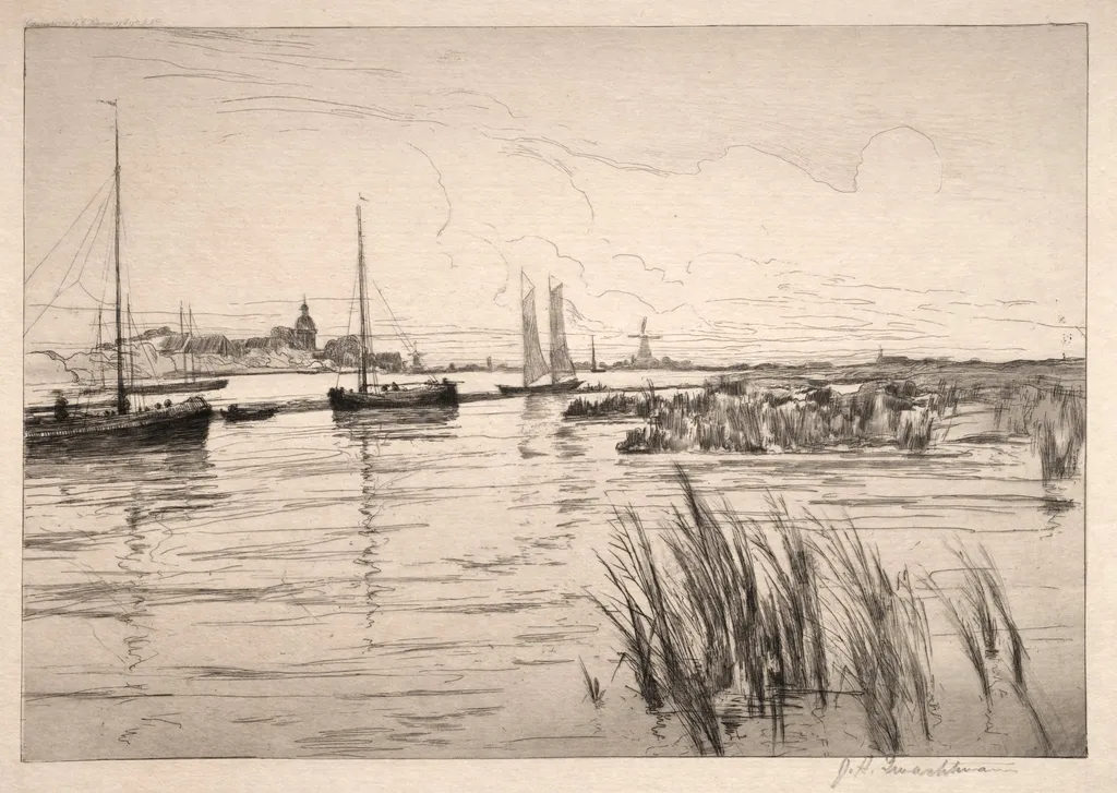 Holland Dykes, by John Henry Twachtman, 1886