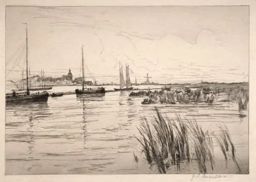 Holland Dykes, by John Henry Twachtman