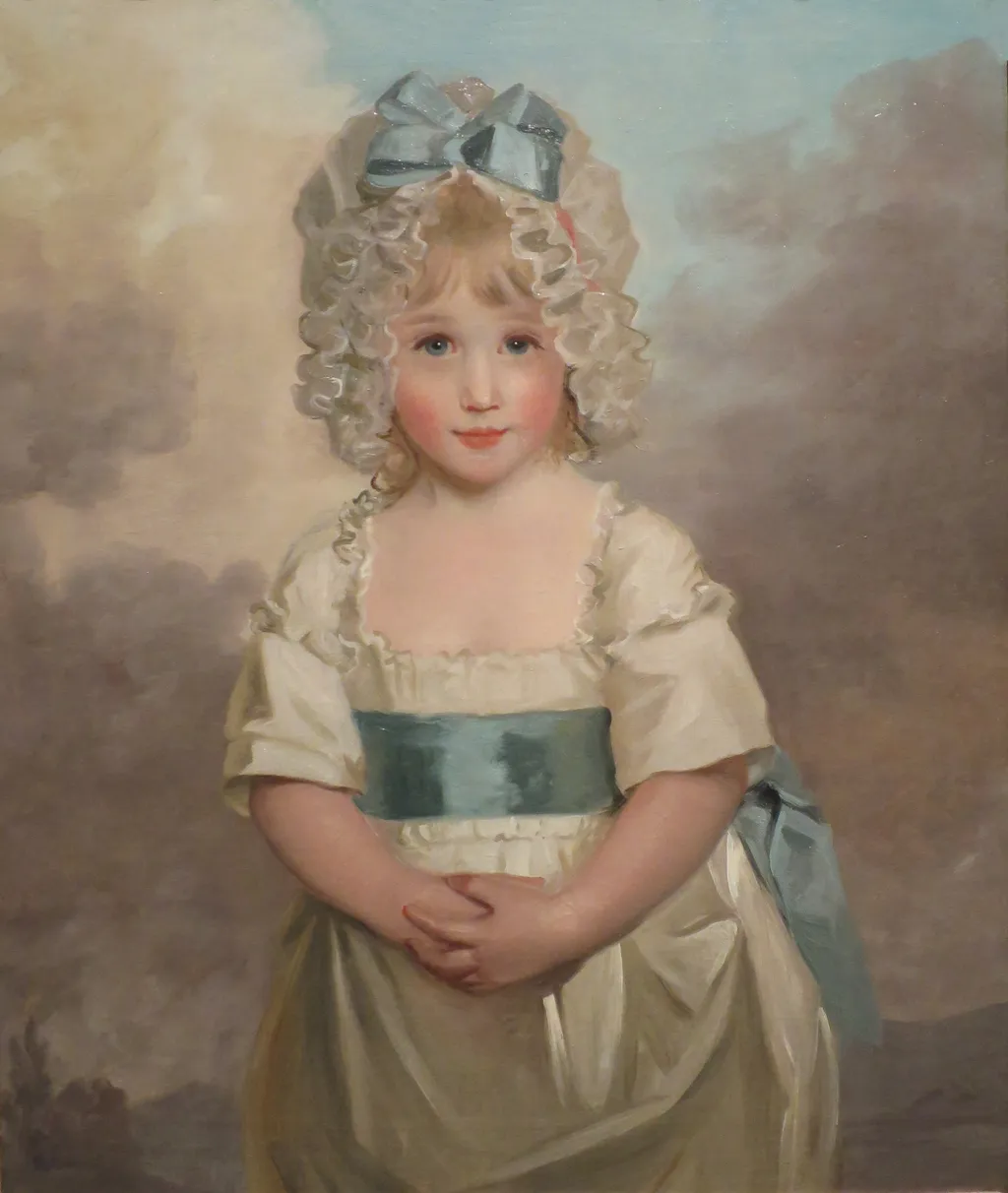 Miss Charlotte Papendick as a Child, by John Hoppner, oil, 1794