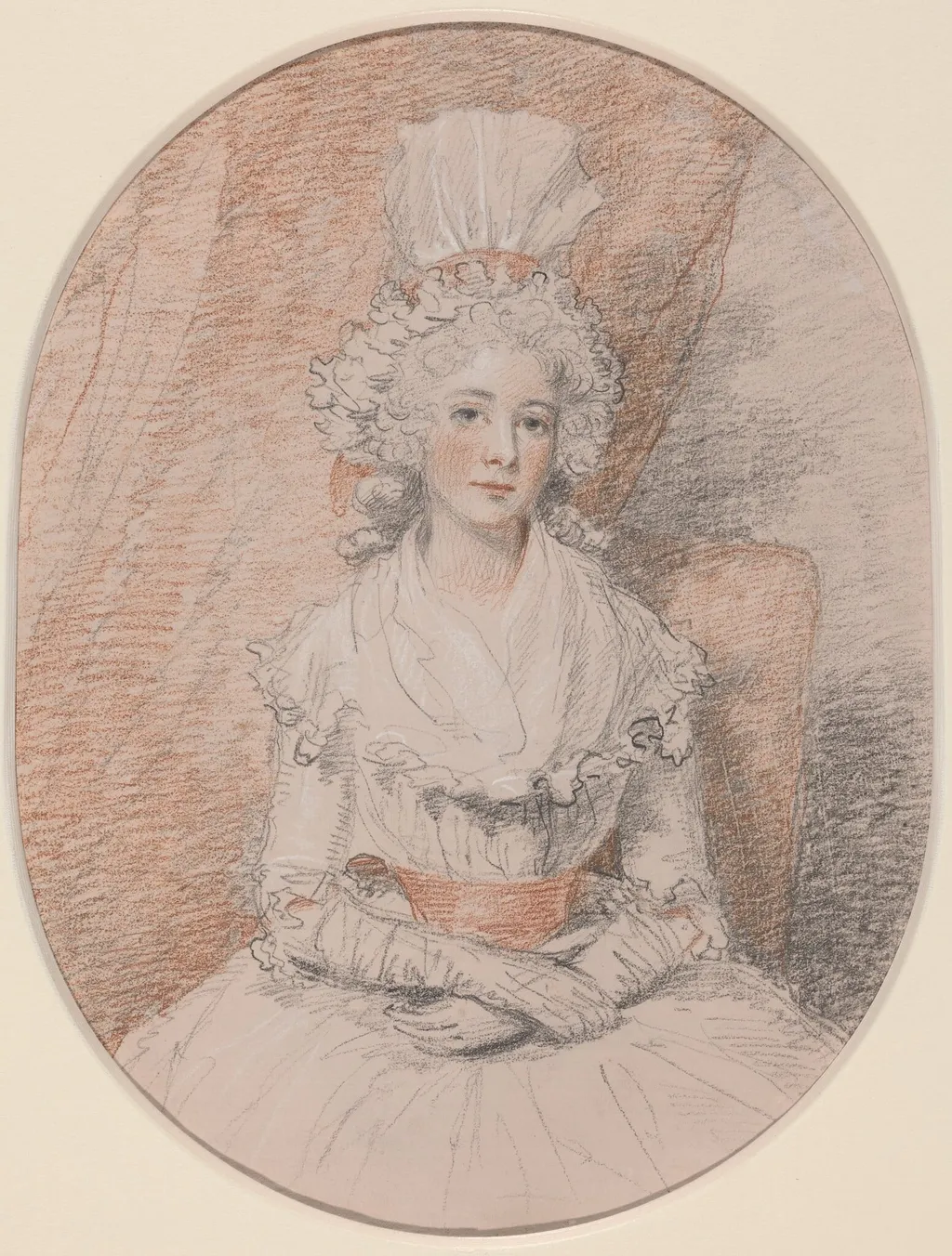 Miss Frances Beresford, by John Hoppner, graphite, 1784