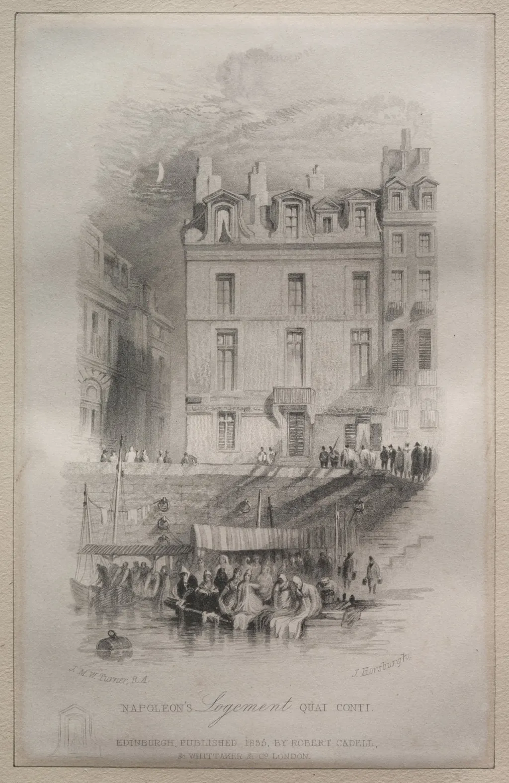Napoleon's Logement, Quai Conti, by John Horsburgh, 1835