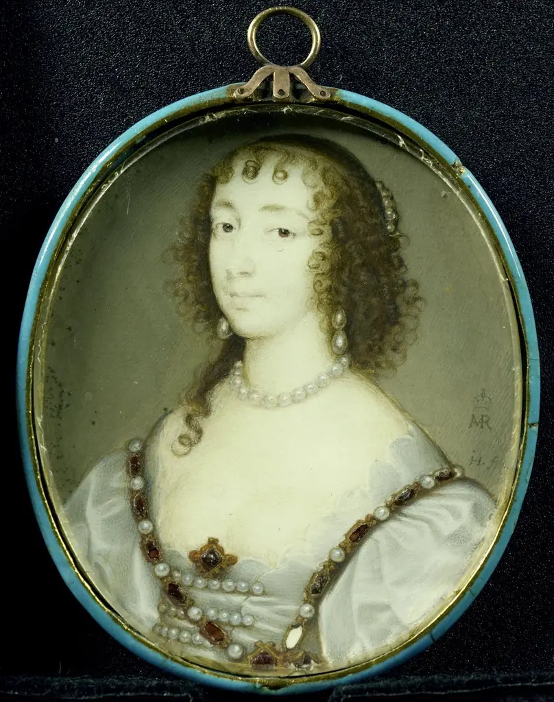 Portrait of Henriëtte Maria of France (1609-1669), wife of Charles I of England, by John Hoskins