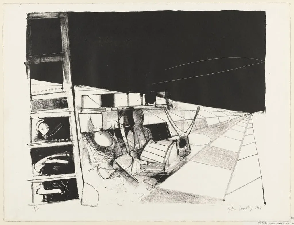 Untitled, by John Hultberg, ink, 1956