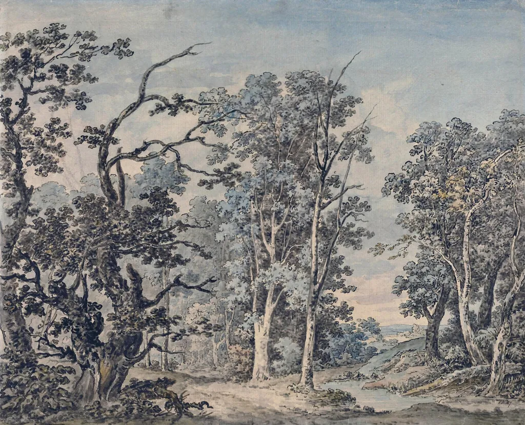 Forest scenery, by John Inigo Richards, watercolor, 1760
