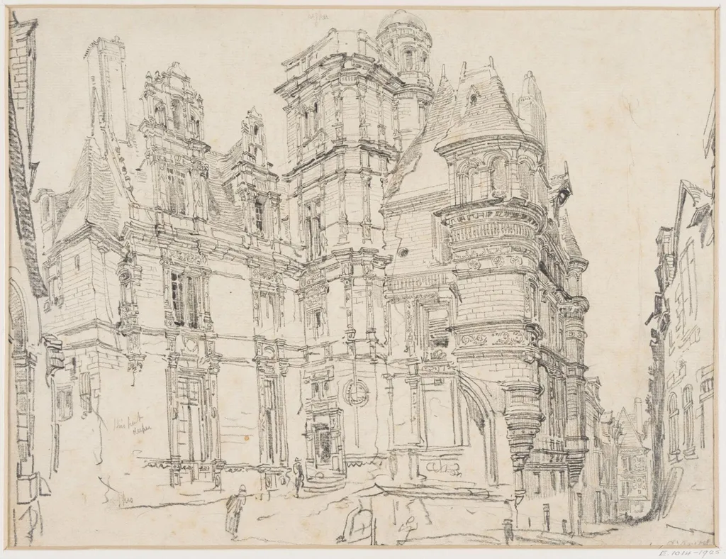 Angers-Maison duc D'Anjou, by John Junior Burgess, 1833