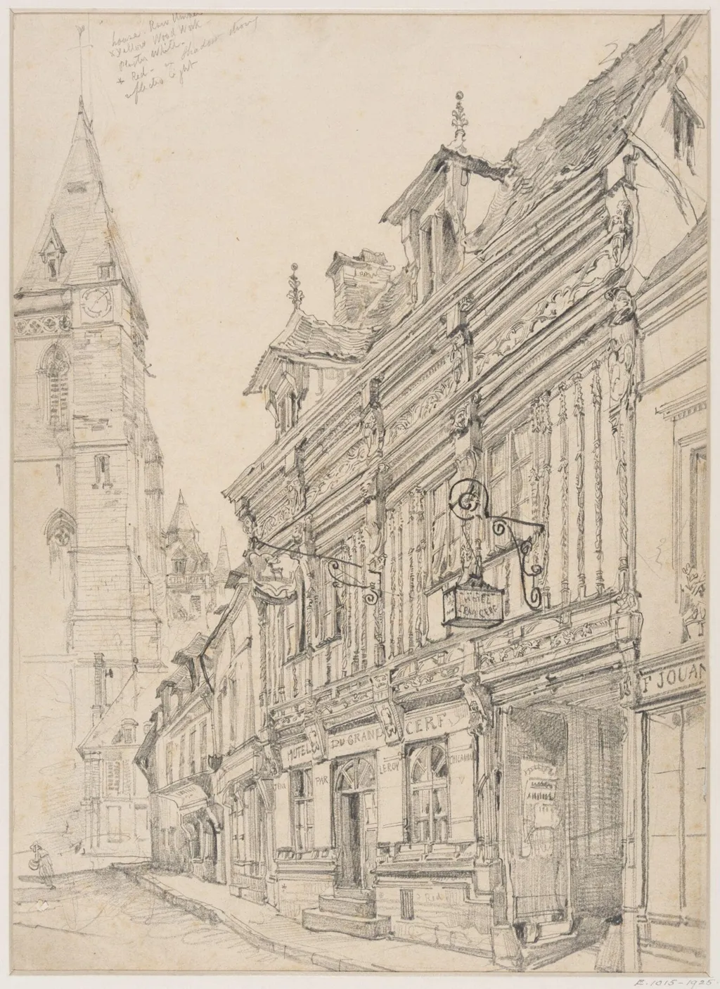 Hôtel du Grand Cerf, Les Andelys, by John Junior Burgess, 1833