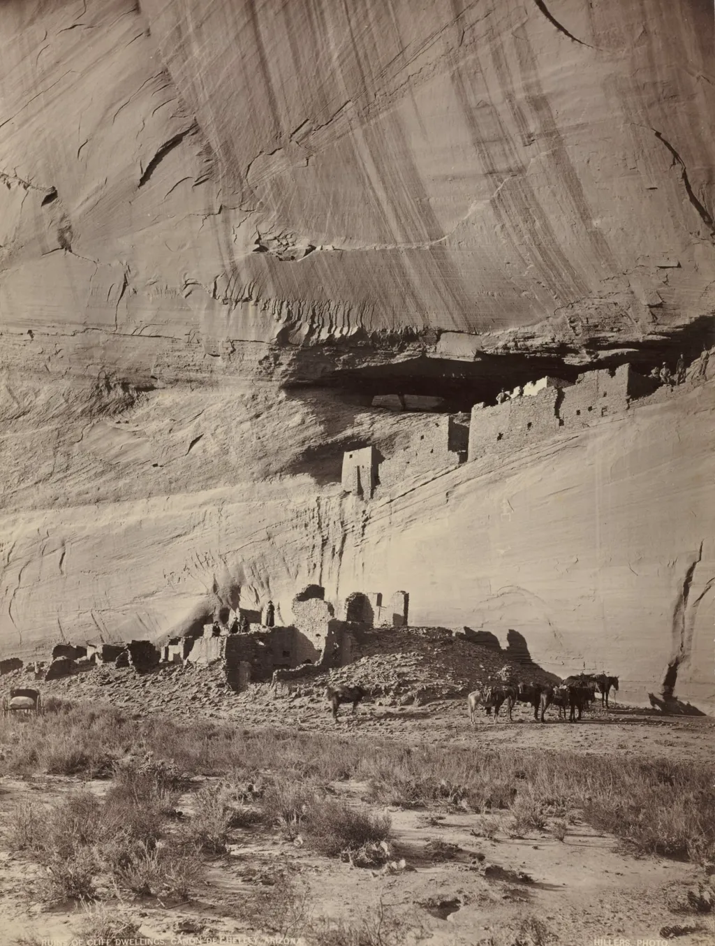 Ruins of Cliff Dwellings, Cañon de Chelly, Arizona, by John K. Hillers, 1880