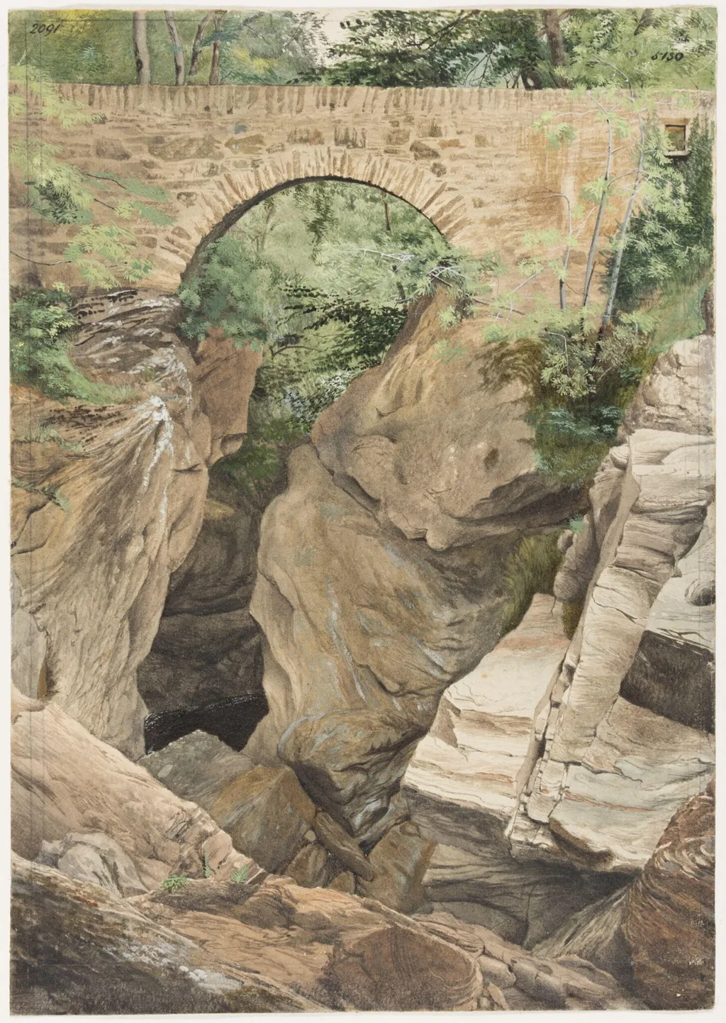 Rumbling Bridge, near Dunkeld, by John Kennedy, 1860
