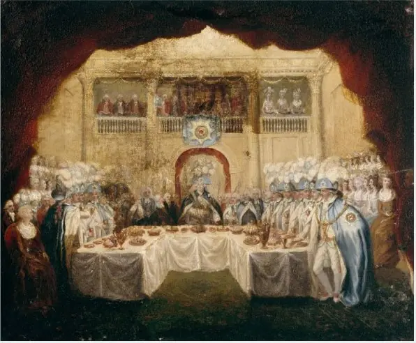 Sketch for The Installation Banquet of the Knights of Saint Patrick, by John Keyse Sherwin