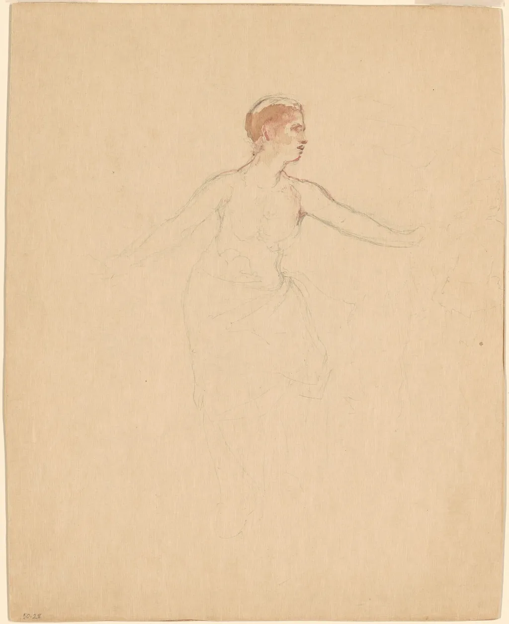 Female Torso, by John La Farge, graphite, 1890