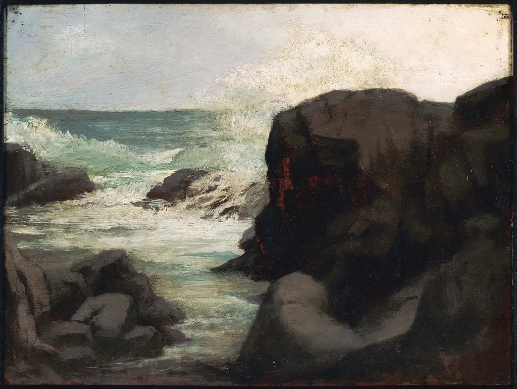 Sea and Rocks near Spouting Horn, by John La Farge, unspecified, 1859