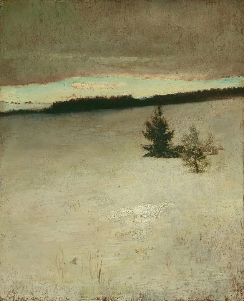 Snow Field, Morning, Roxbury, by John La Farge
