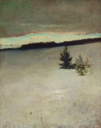 Snow Field, Morning, Roxbury, by John La Farge