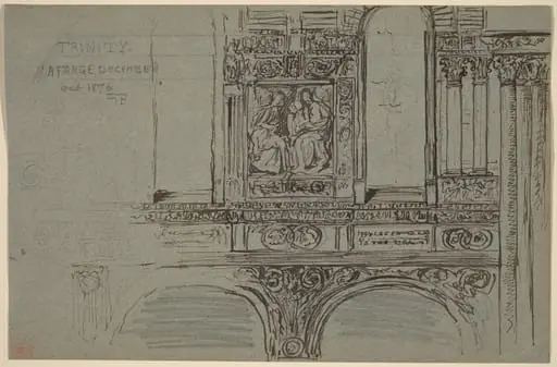 Trinity Church, Boston (nave) - Mural Study, by John La Farge