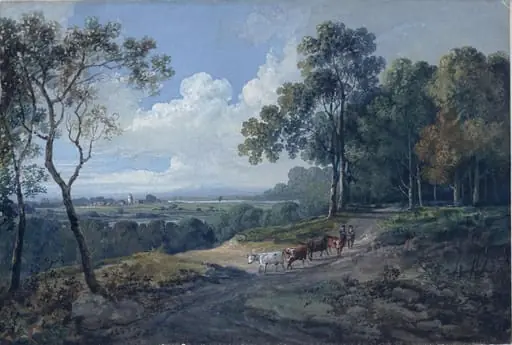 Landscape with cattle, by John Laporte