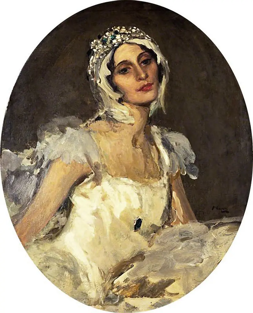 Anna Pavlova (1881–1931), as 'The Dying Swan', by John Lavery