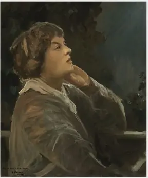 Portrait of Dora Sigerson (Mrs Shorter) (c.1870-1918), Poet, by John Lavery