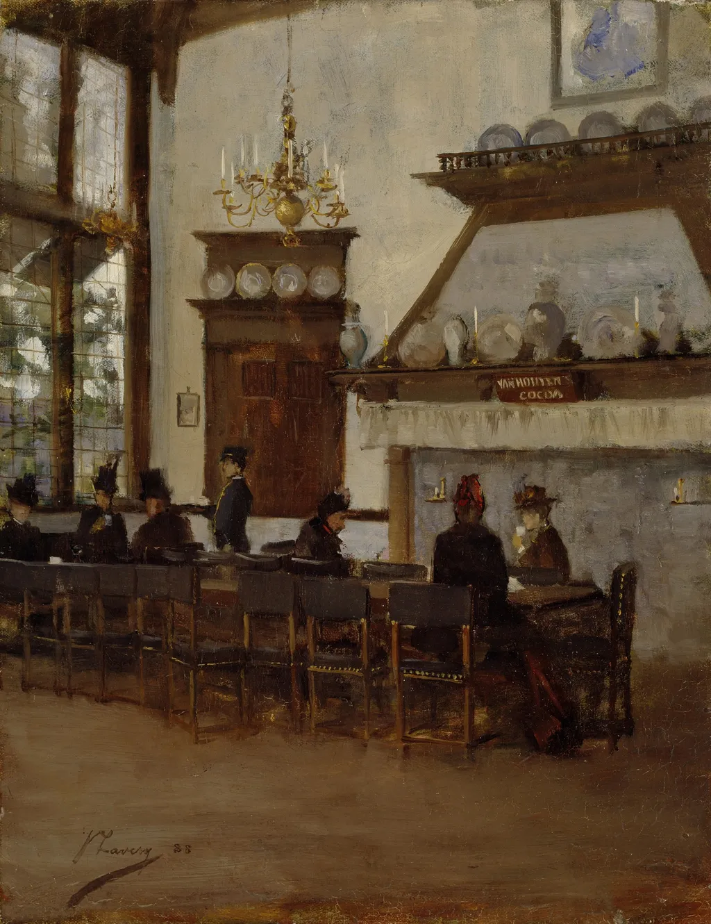 The Dutch Cocoa House at the Glasgow International Exhibition of 1888, by John Lavery, oil, 1894