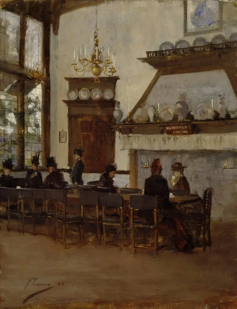 The Dutch Cocoa House at the Glasgow International Exhibition of 1888, by John Lavery