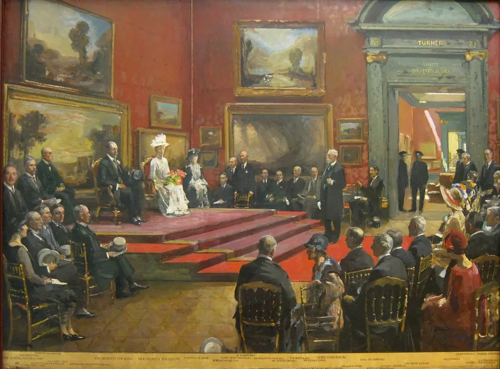 The Opening of the Modern Foreign and Sargent Galleries at the Tate Gallery, 26 June 1926, by John Lavery
