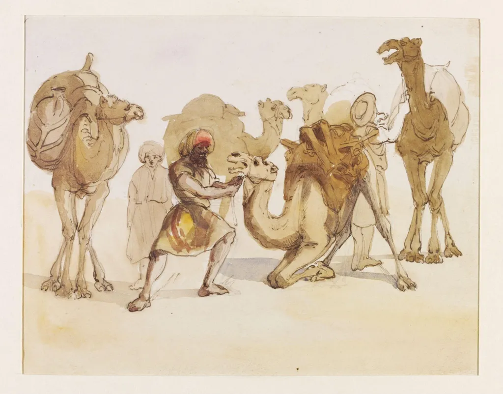 A Scene in the Church of the Holy Sepulchre, Jerusalem, by John Leslie, watercolor, 1850