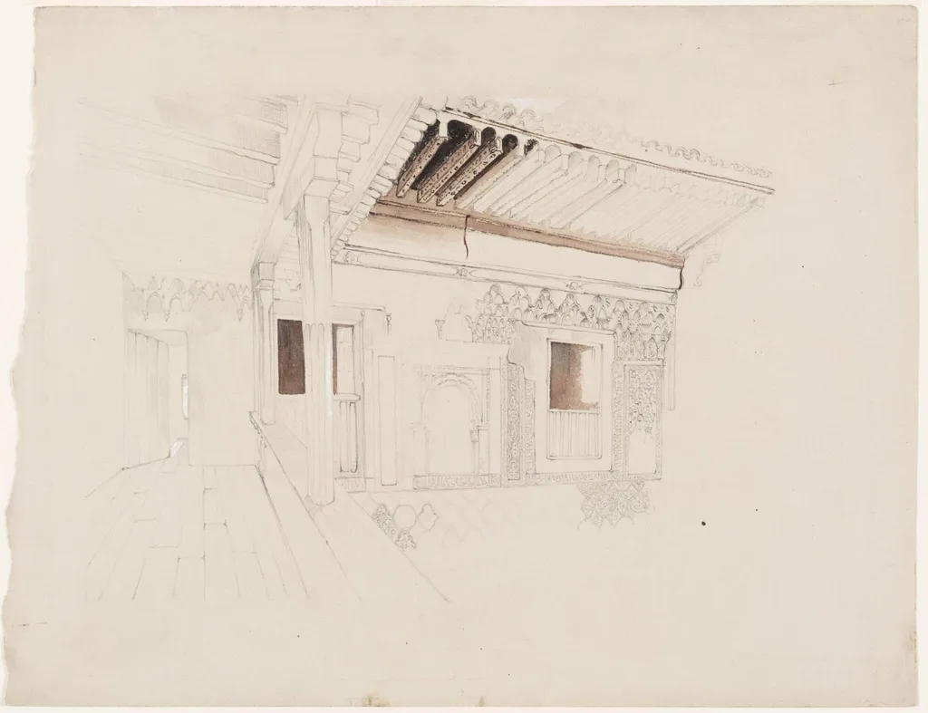 The Court of the Mosque, Alhambra, by John Lewis, 1832