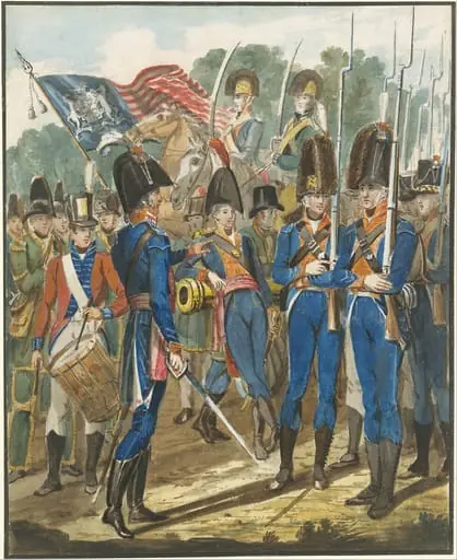 Members of the City Troop and Other Philadelphia Soldiery, by John Lewis Krimmel, 1811