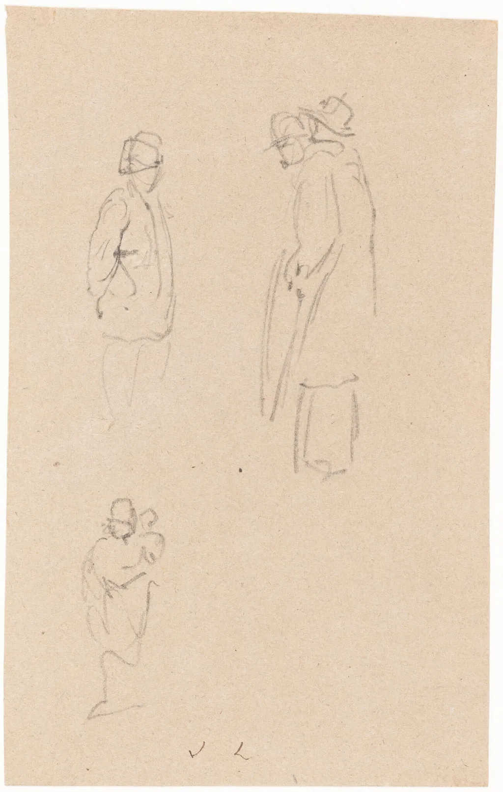 Figure Studies, by John Linnell, graphite, 1837