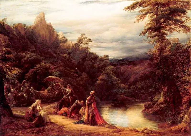 Halt by the Jordan, by John Linnell