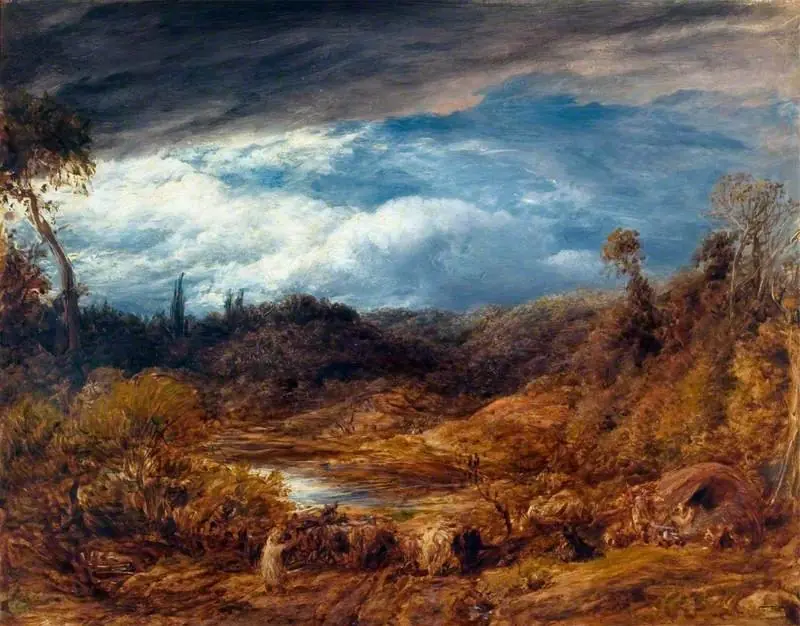 Landscape, Driving Cattle, by John Linnell