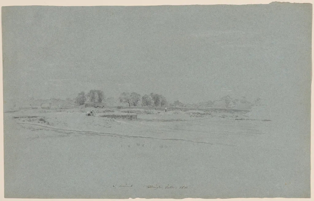 Paddington Fields, London, by John Linnell, chalk, 1811