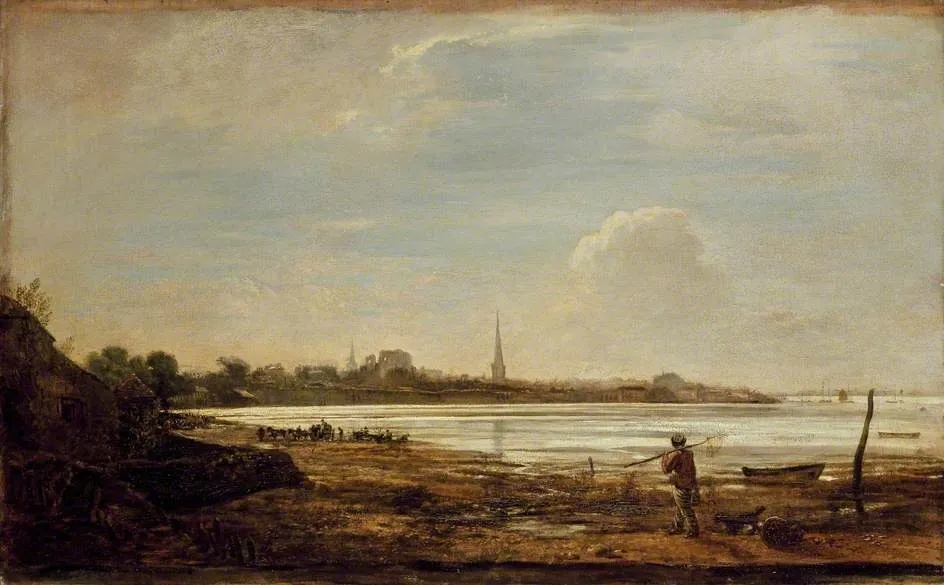 View of Southampton, by John Linnell, oil, 1819