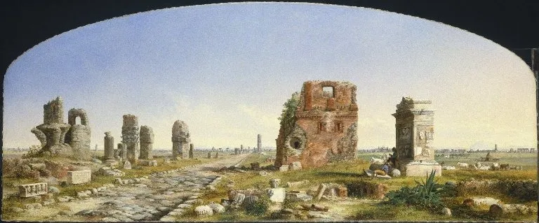 The Appian Way, by John Linton Chapman, oil, 1869