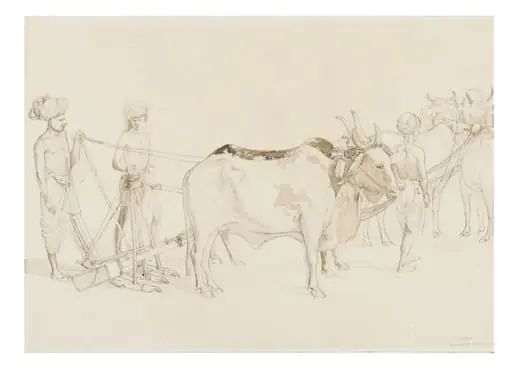 Planting seeds at Khamgaon, by John Lockwood Kipling
