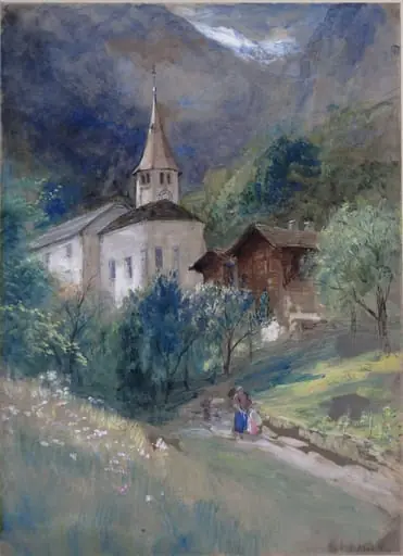 Road to the Village, Furka Pass, Switzerland, by John MacWhirter
