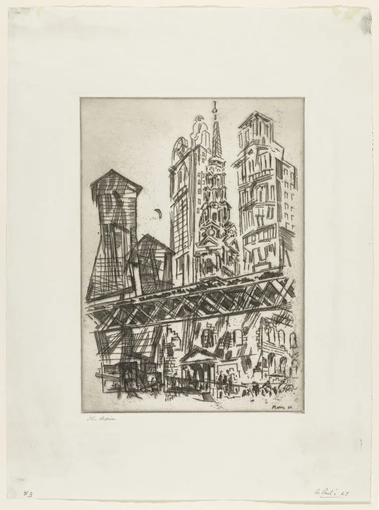 Untitled, by John Marin, ink, 1930