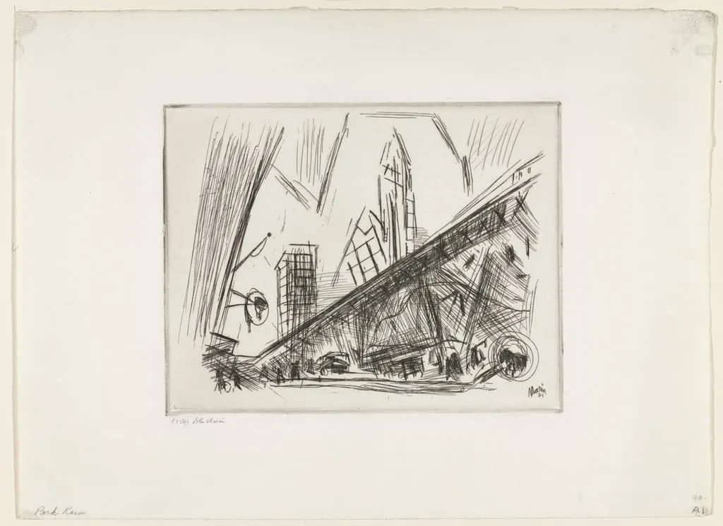 Untitled, by John Marin, ink, 1921