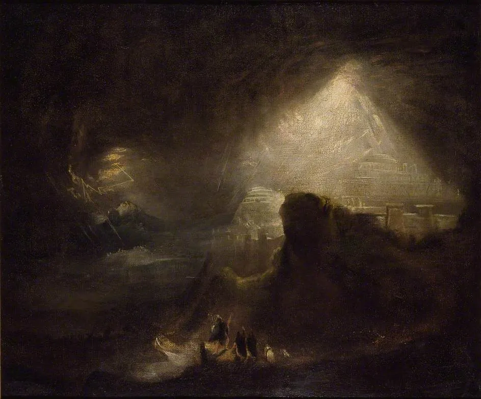 Joshua commanding the Sun to stand still, by John Martin, oil