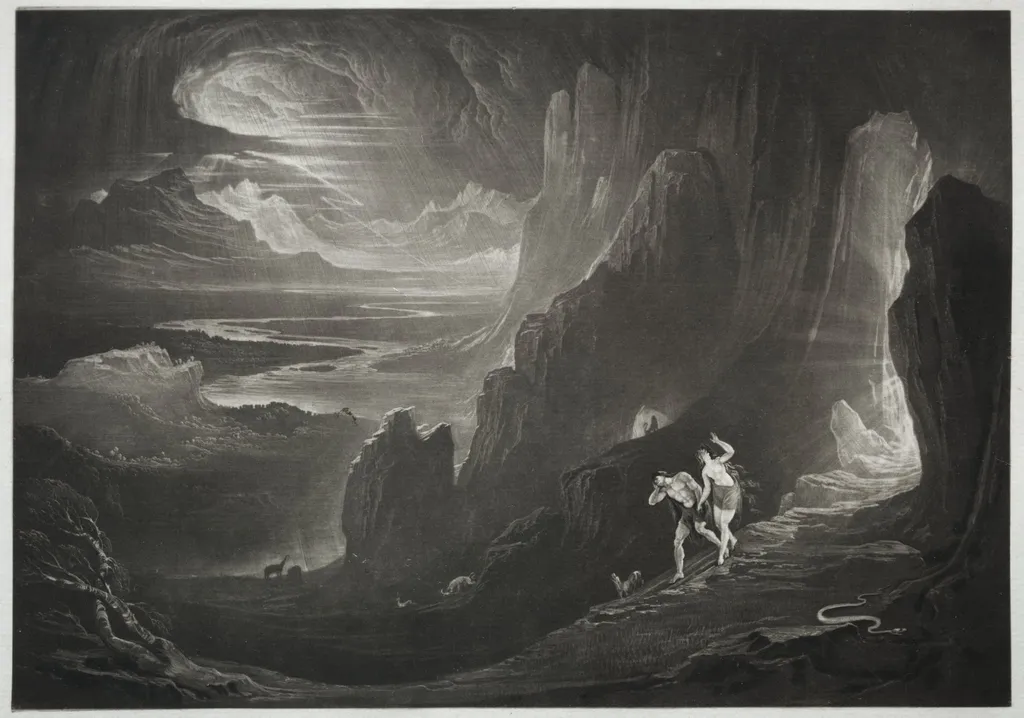 Paradise Lost: Adam and Eve Driven out of Paradise, by John Martin, 1826