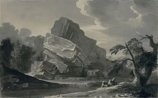 The great rocks, by John Martin