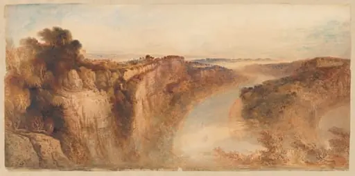 View on the River Wye, Looking towards Chepstow, by John Martin