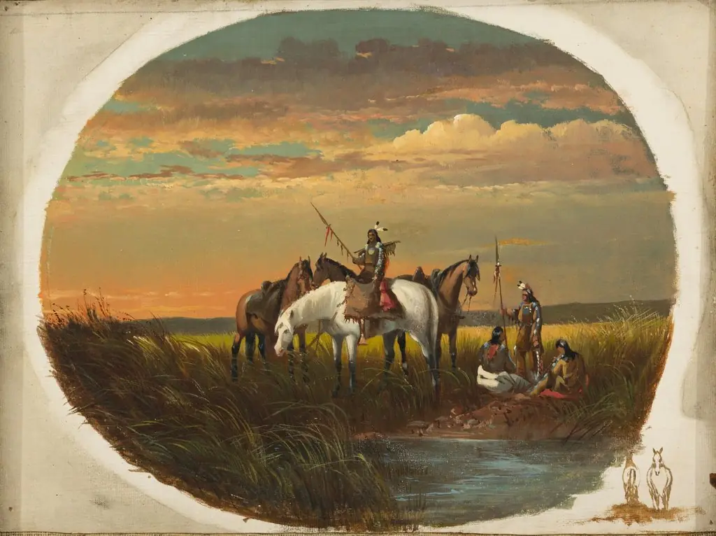 A Halt on the Prairie for a Smoke, by John Mix Stanley