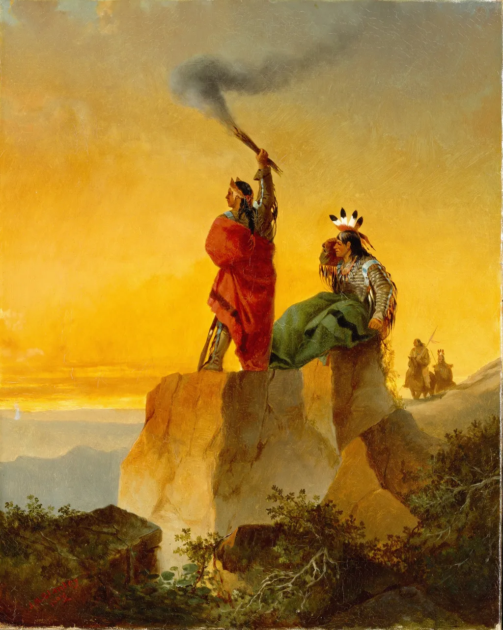 Indian Telegraph, by John Mix Stanley, oil, 1860