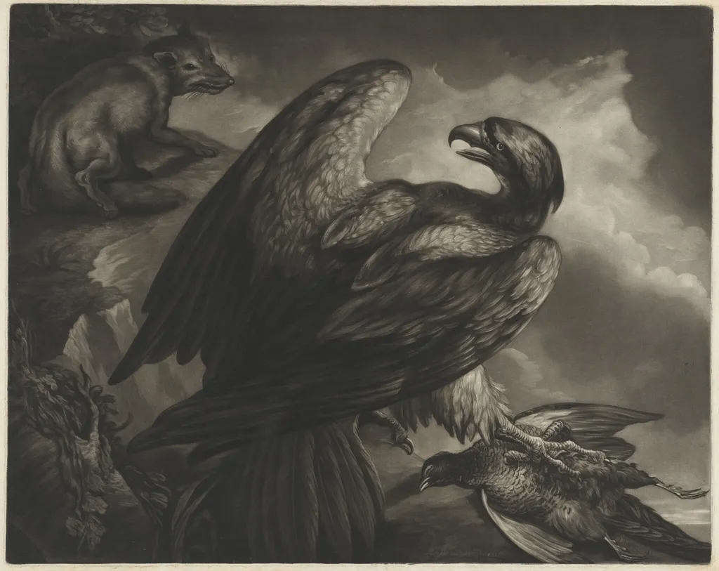 Eagle and Fox, by John Murphy, ink, 1799
