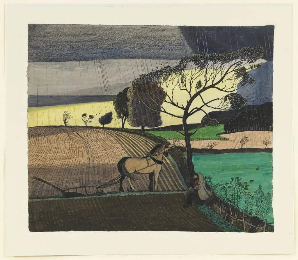 Untitled, by John Northcote Nash, watercolor, 1914